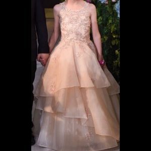 Mikael D little girl’s custom made gown.